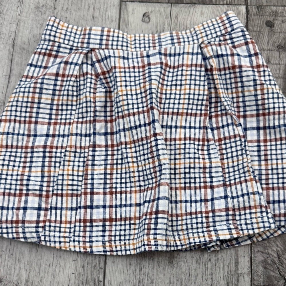 Janie & Jack Moonlight Blue Brown Plaid Schoolgirl Skirt Preppy Pleated 3 - Picture 5 of 9